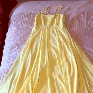 Canary bridesmaid dress